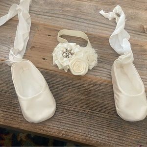 Baptismal booties & headband.